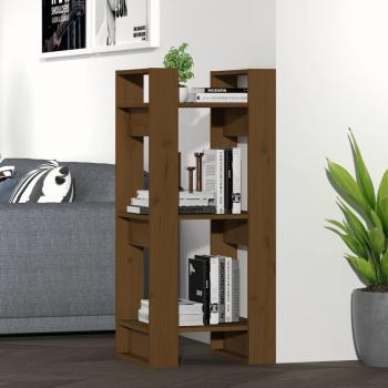 Estantería/divisor de espacios 41x35x91 cm Madera maciza pino marrón miel