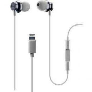 cellularline - Auriculares in-Ear con Cable, Conector Lightning, micrófono Integrado, optimización de Voz, Auriculares Mfi compatibles con iPhone 11, Pro, 11Pro MAX, X, XR, XS, MAX, 8/8PLUS, 7/7PLUS