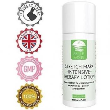 Loción para Estrías (100 ml) - Tratamiento Cicatrices - Crema Antiestrias Embarazo – Elimina Estrías y Cicatrices de Cirugías, Embarazo y Queloides – Loción Terapia Intensiva Natural