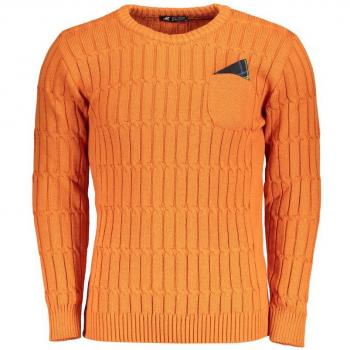 U.S. Polo Assn. Twisted Crew Neck Orange Sweater - XXL