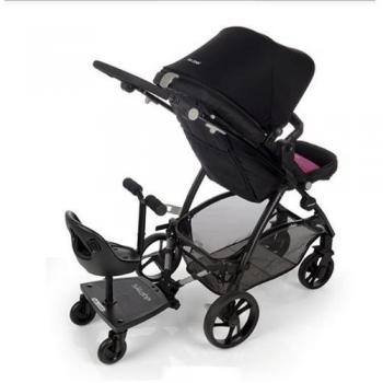 Be Cool - Plataforma para cochecito de paseo, con tres ruedas, asiento negro