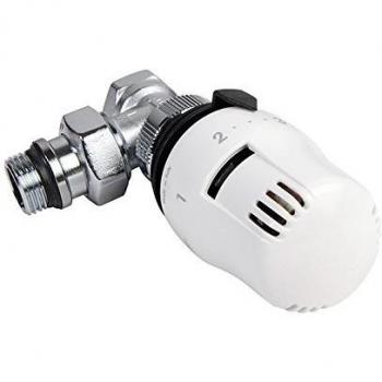 Kit de Radiador Thermador con Grifo Angular 15x21 (1/2') y Cabezal Termostático IVA Incluido