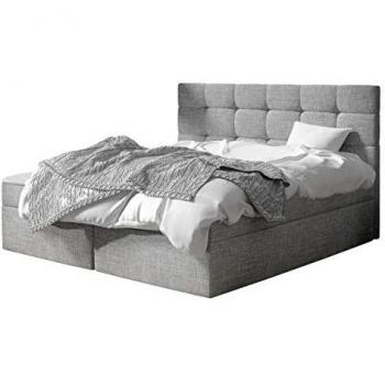Continental Boxspring Bed Comfivo 196, Muna 08, Double, 160x200 cm, Upholstered with Slatted Base