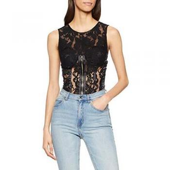 Guess SL Rania Top Camiseta de Tirantes, Negro