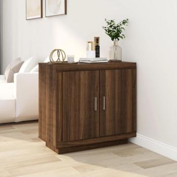 Aparador de Madera Multicapa Roble Marrón 80x40x75 cm