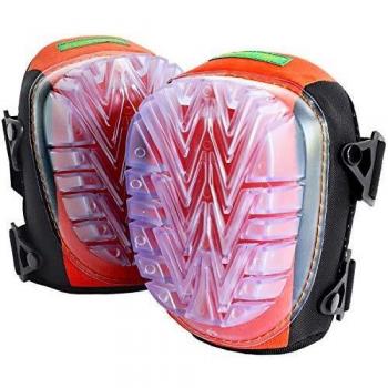 GRÜNTEK Rodilleras de Trabajo Profesional SOFT GEL. Rodillera Con 2 Bandas, Cierre con CLIP. Para Solador, Albañil, Jardinero