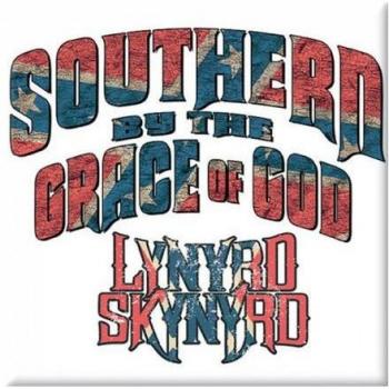 Imán para Nevera Lynyrd Skynyrd Southern By The Grace Of God Talla Única Azul/Blanco