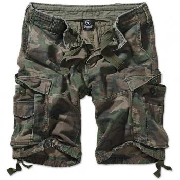 Brandit Vintage Woodland Cargo Shorts - Multicolor, Size S