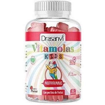 Drasanvi Vitamolas Multivitamínico Niño 60 Gominolas 500 G, Rojo, Fresa, 60 Unidad