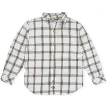 Camisa de bebé niño manga larga con estampado de cuadros