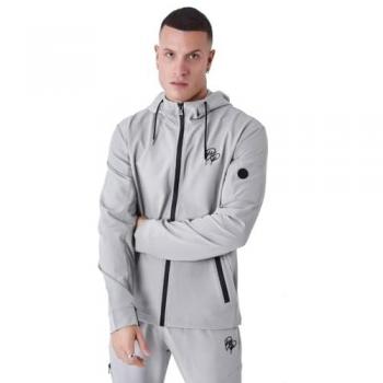 Chaqueta con capucha Project X Paris Hombre Gris Técnico con Cremallera