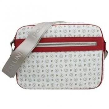 Pollini Heritage Multicolor Crossbody Bag for Women with Ivory and Red Details