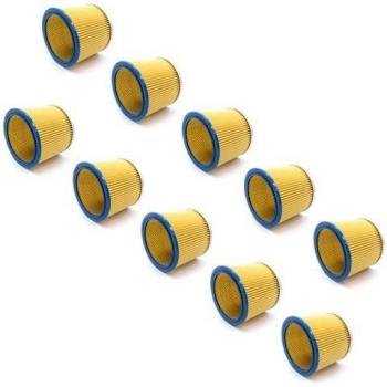 Filtro Plisado Compatible con Aspiradoras Aqua Vac Plus 1000, 3000, 740, 1001 y 740m - Paquete de 10 Filtros Amarillos - Vhbw