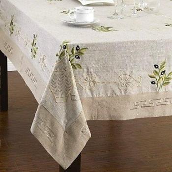 ZYT Beige Lino Rectangular Forros de Mesa . 100cm x 150cm