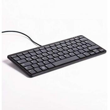 Teclado Raspberry Pi QWERTZ Alemán Negro y Gris USB con Hub SC0198