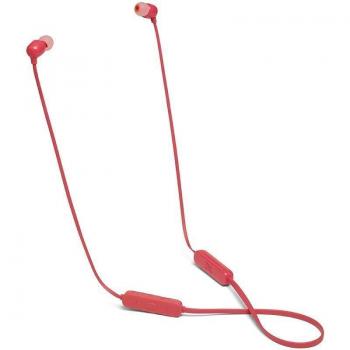 Auriculares inalámbricos JBL Tune 115BT, Bluetooth, 8h de autonomía, Coral