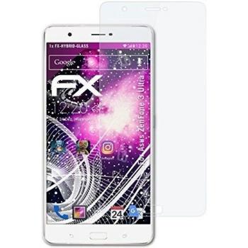 atFoliX Lámina Protectora de plástico Cristal Compatible con ASUS ZenFone 3 Ultra Película Vidrio, 9H Hybrid-Glass FX Protector Pantalla Vidrio Templado de plástico