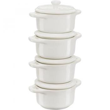 Set de 4 mini cocotte de cerámica Staub