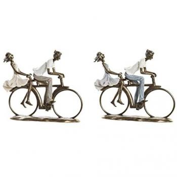 Figura Decorativa DKD Home Decor 27 x 9,5 x 23 cm Cobre Pareja (2 Unidades) Vinilo Metal Resina Estándar