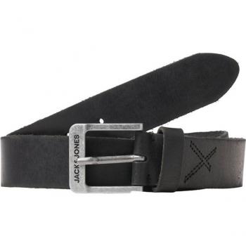 Cinturón Rock Negro de Piel para Hombre Adulto