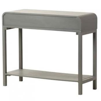 Consola MDF Pino Blanco y Negro 90x30x75 cm