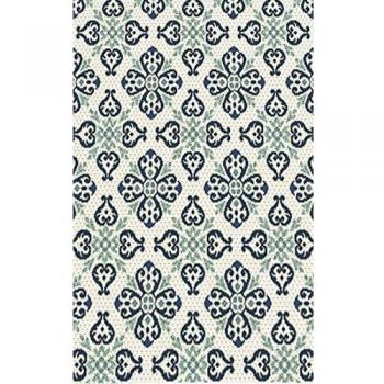 Alfombra Sintética Balta Blanco y Azul 120 x 170 cm para Interior/Exterior
