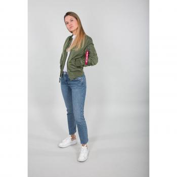 Alpha Industries Women's MA-1 TT Bomber Jacket in Sage Green, XS