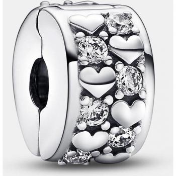 Clip Pandora Moments Corazones Infinitos Brillantes