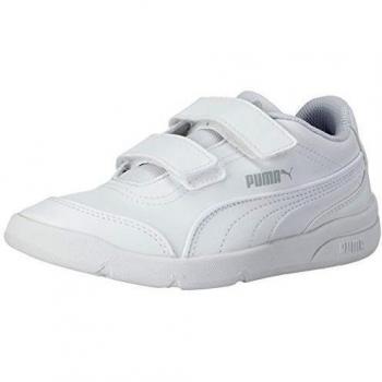 Puma Stepfleex FS SL V Kids, Zapatillas de Gimnasia Niñas, White-White-White 11, 35