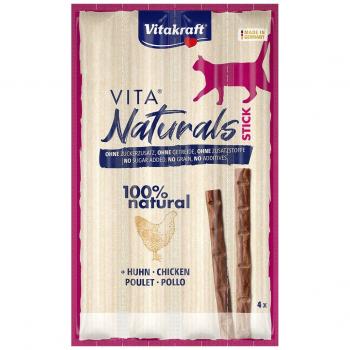 Vitakraft - Snack para gatos adultos Vitakraft Vita Naturals pollo 4 sticks x 5 g