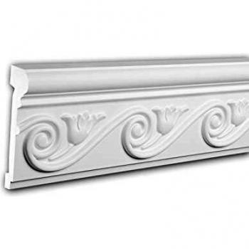 Moldura Decorativa de Pared Estilo Neoimperio Blanca 2 m - PROFHOME DECOR