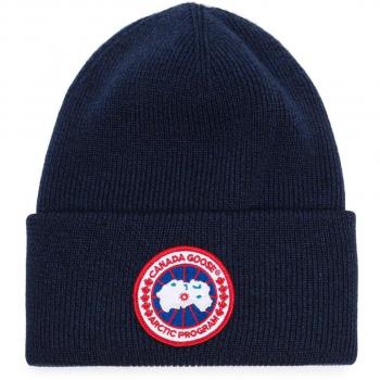 Canada Goose Unisex Blue Wool Beanie Hat - One Size