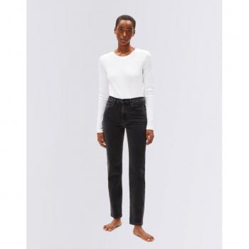 Armedangels Carenaa Straight Fit Women's Jeans in True Ebony Black W26/L32