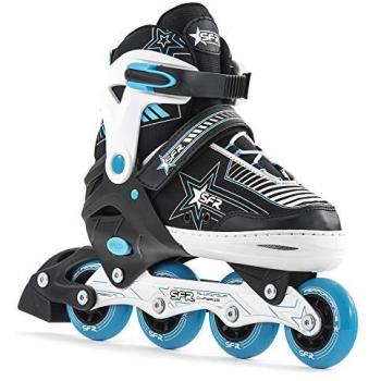 Patines en línea ajustables SFR Pulsar Azul, unisex adulto, talla 35.5-39.5