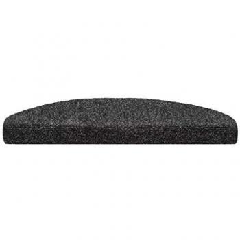 vidaXL 15x Alfombrillas Escaleras Tela Punzonada 65x21x4 cm Gris Oscuro Estera