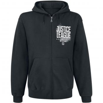 Justice League United Sudadera capucha con cremallera Negro S