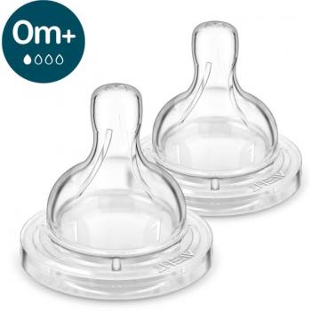 Philips AVENT Anti-Colic Baby Bottle Teat Flow 1 (0 Months+) - 2 Pack