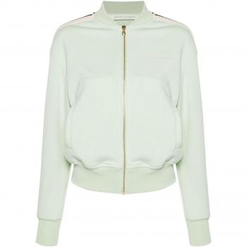 Palm Angels Women's Classic Logo Track Bomber Jacket in Green | Size XS | PWBD050S24FAB001