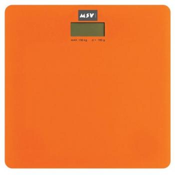 Báscula de baño MSV Verre Naranja 30*30cm