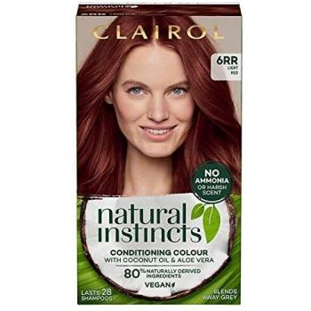 Clairol Natural Instincts Semi-Permanent No Ammonia Radiant At-Home Hair Dye, First Greys Coverage Up to 28 washes, Colour 6RR Light Red