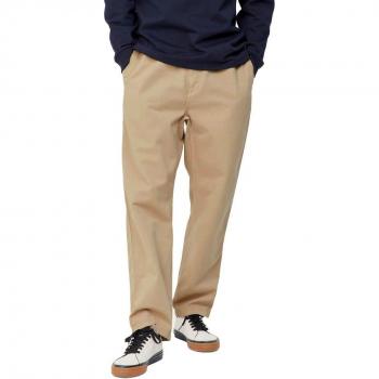 Carhartt WIP Beige Flint Pants - Garment Dyed, Elastic Waist, Size L