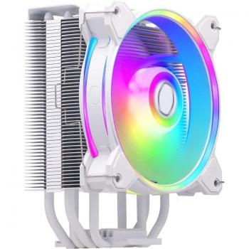 Cooler Master Hyper 212 Halo White CPU Air Cooler 120mm PWM Fan, Four Direct Contact Heatpipes, RGB LED for AMD Ryzen/Intel LGA1200/1151