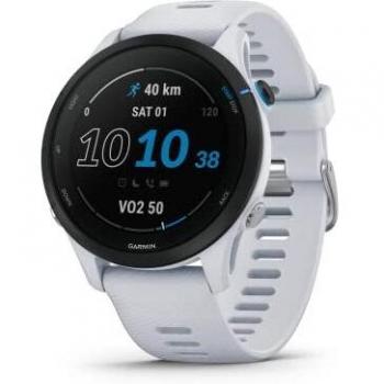 Garmin Forerunner 255 Music Smartwatch 1.3 MIP Display, 46mm Case, 260 x 260 Pixels, Touchscreen, White, Wi-Fi, GPS