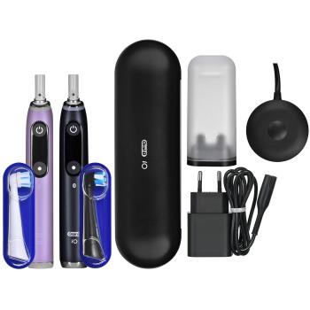 Cepillo de dientes eléctrico Braun Oral-B iO 9N DUO BLACK ONYX & ROSE QUARTZ, recargable, incluye 2 cabezales, 7 modos de cepillado