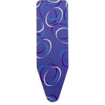 Brabantia 100062 - Funda protectora para mesa de planchar, 124 x 45 cm, 2 mm de espuma, diseño Moving Circles