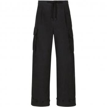 Dolce & Gabbana Men's Cotton Cargo Trousers in Blue, Size 46