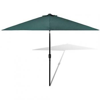 Green Garden Parasol 3m Steel Pole Sunshade
