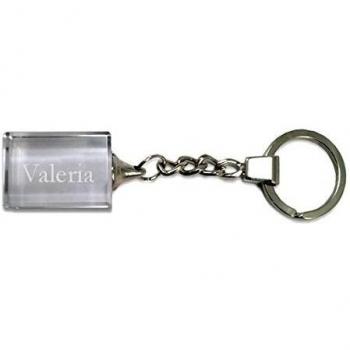 Llavero de cristal con nombre grabado: Valeria
