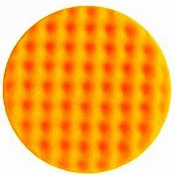 Esponja de pulido MIRKA amarilla 150mm x 25mm, 2 unidades, con superficie alveolada y sistema de velcro