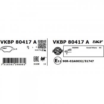 Pastillas de freno SKF VKBP 80417 A